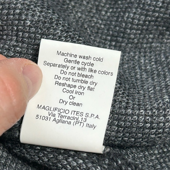 Chiaramente NWT Gray Leopard Print Wool Blend Longsleeve Mini Dress size L - Picture 5 of 12